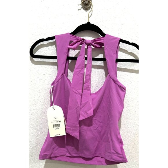 NWT Blogilates Purple Bow Back Tank - Women's M - MSRP $25 - Picture 2 of 6